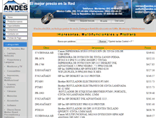Tablet Screenshot of impresoras.andes.com.mx