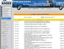 Tablet Screenshot of consumibles.andes.com.mx